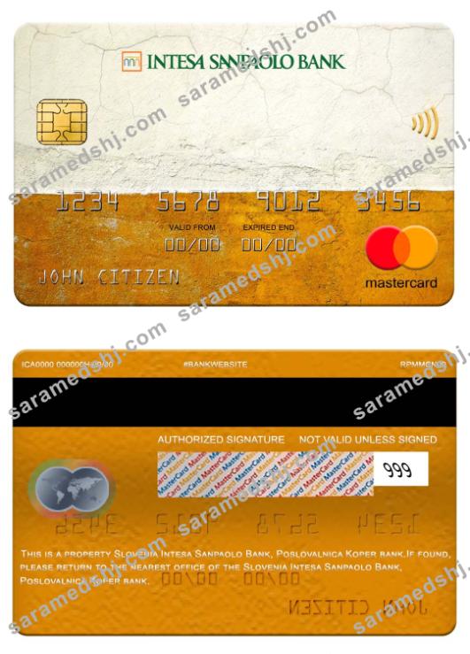 Slovenia Intesa Sanpaolo Bank, Poslovalnica Koper bank mastercard